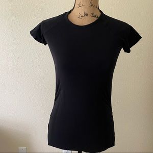 Athleta Women Black Active T-Shirt Xs